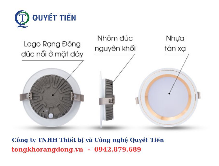 Thiết kế của đèn LED âm trần đổi màu AT26 ĐM 90/10W