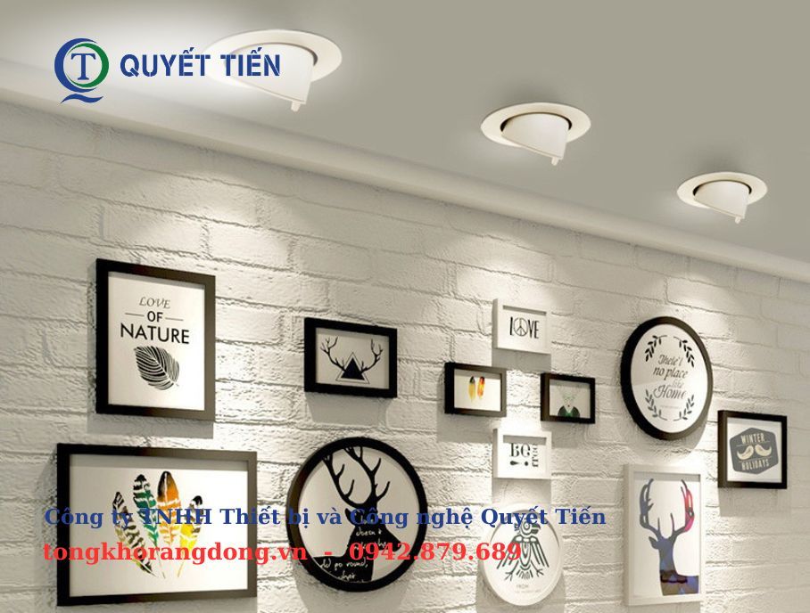 Ứng dụng của đèn LED âm trần xoay góc Rạng Đông